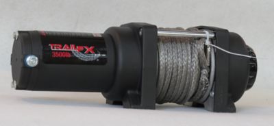 TrailFX 3500 lb. ATV/UTV Electric Recovery Winch, Vehicle Mounted, Synthetic Rope, WS35B