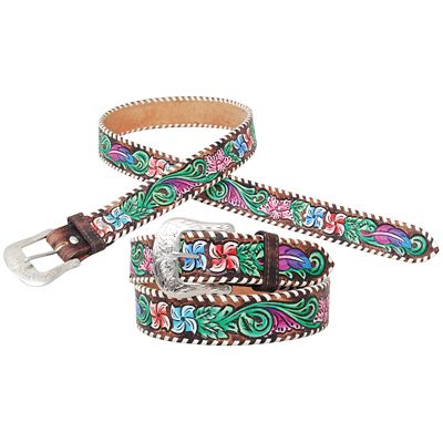 Circle Y Unisex Leather Vibrant Garden Belt, 1-1/2 in.