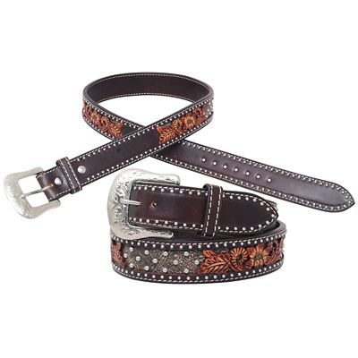 Circle Y Unisex Leather Dark Flash Arizona Belt, 1-1/2 in.