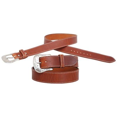 Circle Y Unisex Plain Leather Belt, 1-1/2 in.