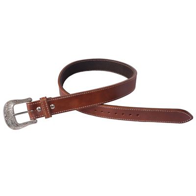 Circle Y Unisex Plain Leather Heavy-Duty Belt, 1-1/2 in.