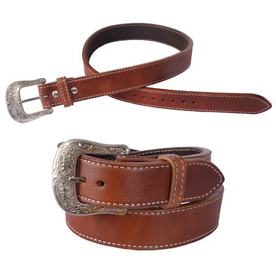 Image showing  Unisex Plain Leather Heavy-Duty Belt, 1-1/2 in.