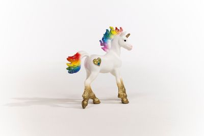 Image showing  Rainbow Love Unicorn Foal Toy Figurine