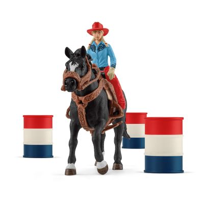 Schleich Farm World Barrel Racing with Cowgirl Playset