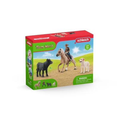 Image showing 6 th Schleich Western Riding Adventures Toy Set
