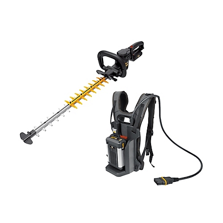 CAT 25 in. 60V Backpack Hedge Trimmer, Includes 2.5Ah Battery, 1-1/3 in. Cut Capacity