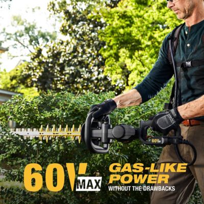 Image showing 6 th CAT 25 in. 60V Cordless Backpack Hedge Trimmer, Battery and Charger Included