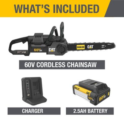 Image showing  16 in. 60V Cordless Chainsaw, Battery and Charger Included
