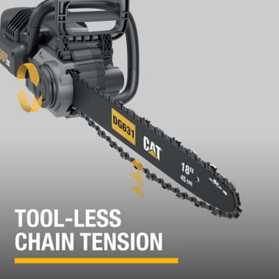 Image showing 8 th CAT 18 in. 60V Cordless Chainsaw, Battery and Charger Included, 3/8 in. Pitch