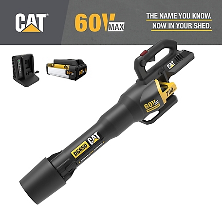 CAT 135 MPH/700 CFM 60V Cordless Brushless Leaf Blower, 2.5Ah Battery and Charger Included