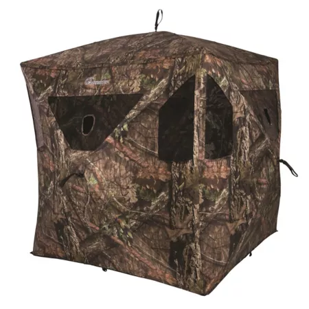 Ameristep 3-Person Brick Shade Fire Retardant Mossy Oak Camouflage Ground Blinds