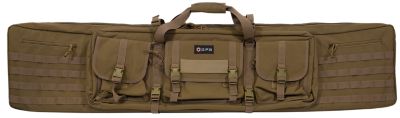 G-Outdoors 55 in. Double Rifle Case, Tan