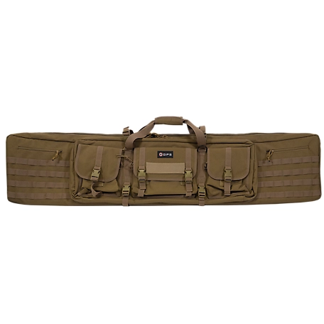 G-Outdoors 55 in. Double Rifle Case, Tan
