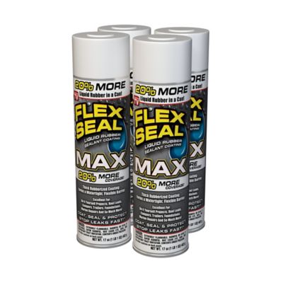 Flex Seal 17 oz. MAX White Aerosol Liquid Rubber Sealant Coating, 4-Pack