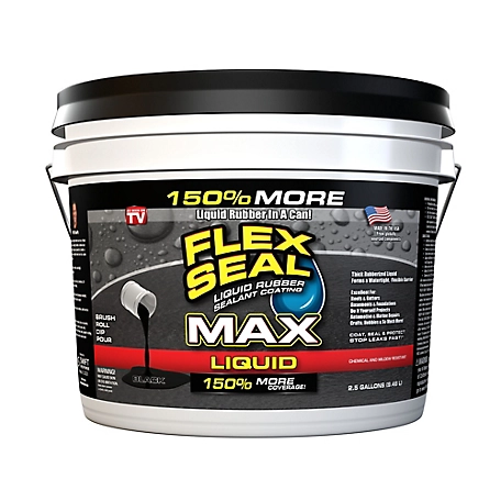 Flex Seal 2.5 gal. Liquid MAX Black Liquid Rubber Sealant Coating