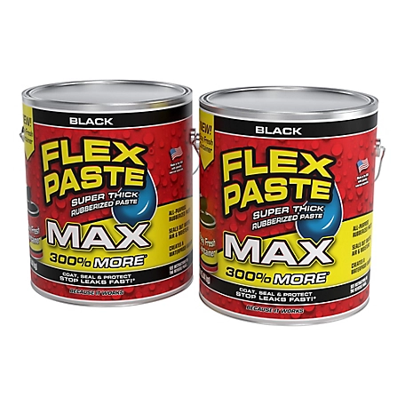 Flex Seal Flex Paste MAX 12 lb. Black All Purpose Strong Flexible Watertight Multi-Purpose Sealant 2 pack