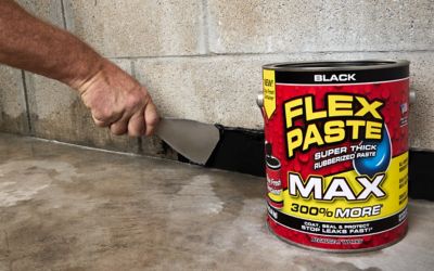 Image showing  Flex Paste MAX 12 lb. Black All Purpose Strong Flexible Watertight Multi-Purpose Sealant 2 pack