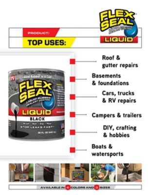 Image showing 8 th Flex Seal 16 oz. Liquid Clear Liquid Rubber Sealant Coating, 6-Pack