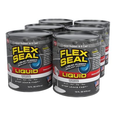 Flex Seal 16 oz. Liquid White Liquid Rubber Sealant Coating, 6-Pack