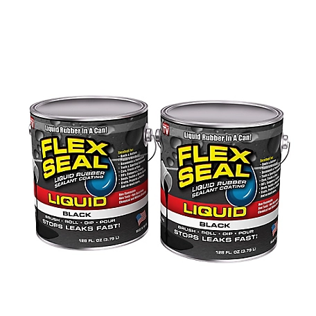 Flex Seal 1 gal. Liquid Black Liquid Rubber Sealant Coating, 2-Pack