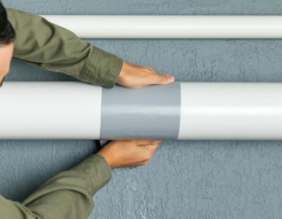 Image showing 5 th Flex Seal 8 in. x 5 ft. Flex Tape Strong Rubberized Waterproof Tape, Gray, 4-Pack