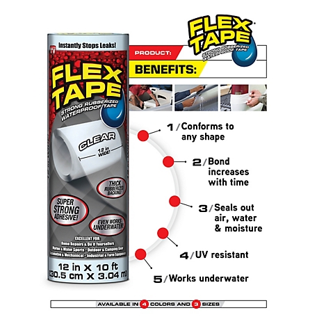 Flex Tape, Black, 12-In. x 10-ft.