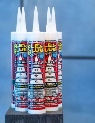 Image showing  9 oz. Flex Glue Clear Pro-Formula Strong Rubberized Waterproof Adhesive, 6-Pack