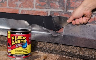 Image showing  3 lb. Flex Paste Black All Purpose Strong Flexible Watertight Multi-Purpose Sealant, 4-Pack