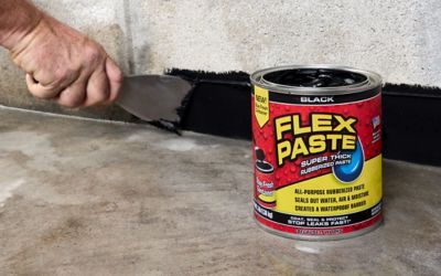 Image showing  3 lb. Flex Paste Black All Purpose Strong Flexible Watertight Multi-Purpose Sealant, 4-Pack