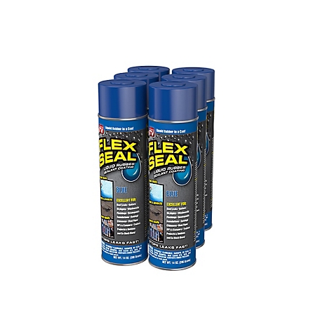 Flex Seal 14 oz. Blue Aerosol Liquid Rubber Sealant Coating, 6-Pack