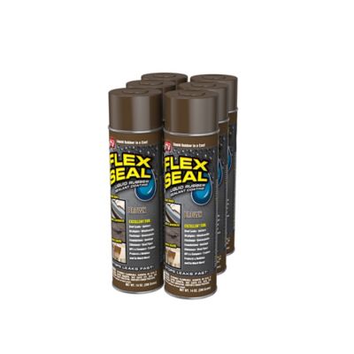 Flex Seal 14 oz. Brown Aerosol Liquid Rubber Sealant Coating, 6-Pack