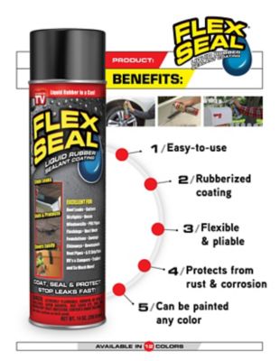 Image showing 6 th Flex Seal 14 oz. Brown Aerosol Liquid Rubber Sealant Coating, 6-Pack