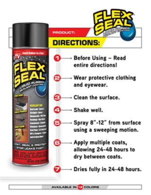 Image showing 7 th Flex Seal 14 oz. Brown Aerosol Liquid Rubber Sealant Coating, 6-Pack