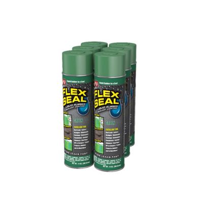 Flex Seal 14 oz. Green Aerosol Liquid Rubber Sealant Coating, 6-Pack