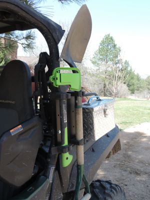 Image showing  UTV Dual Tool Roll Bar/Bumper Tool Mount for Round Roll Bars