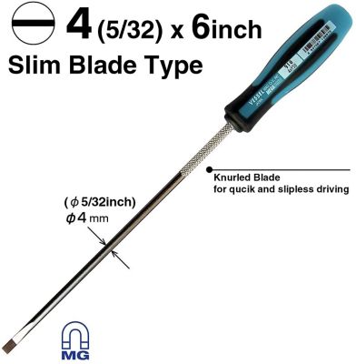 Image showing  SL 4 (5/32 in. x 6 in.) Megadora Slim Blade Screwdriver