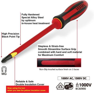 Image showing  #3 Phillips 6 in. Megadora Insulated Screwdriver