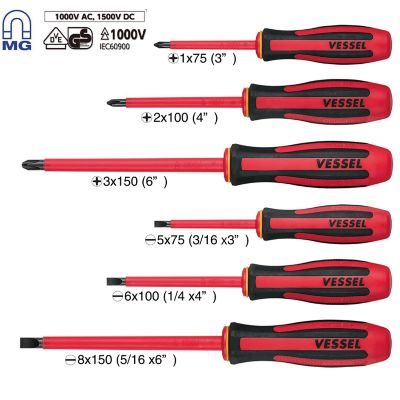 Image showing  Megadora Insulated Screwdriver 6 pc. Set No.9606EVA