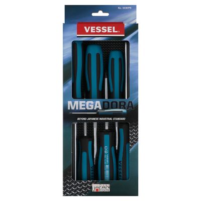 VESSEL Megadora Jawsfit Screwdriver 6 pc. Set