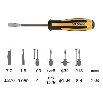 Image showing  9/32 x 4 in. Megadora Chisel-Type Screwdriver