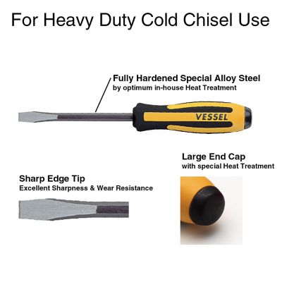Image showing  3/8 in. x 4.7 in. Megadora Chisel-Type Screwdriver