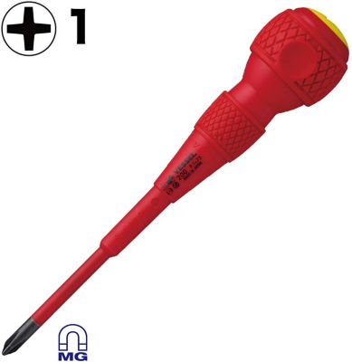 Image showing 1 th VESSEL #1 Phillips 3 in. Ball Grip Insulated Screwdriver
