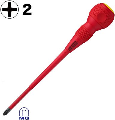 Image showing  #2 Phillips 6 in. Ball Grip Insulated Screwdriver