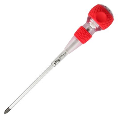 VESSEL #2 Phillips 6 in. Ball Grip Non-Conductive Tang-Thru Screwdriver