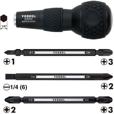 Image showing  1/4 in. Hex Bit Ball Grip Interchangeable Screwdriver Set