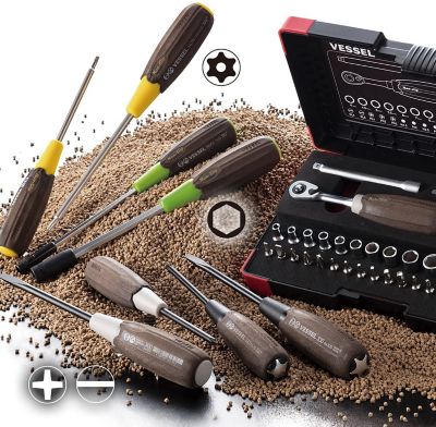 Image showing 4 th VESSEL SL 6 (1/4 in. x 6 in.) Wood-Composite Screwdriver