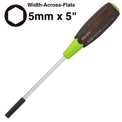 VESSEL 5mm Hex Wood-Composite Socket Screwdriver