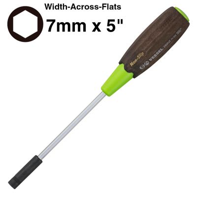 VESSEL 7mm Hex Wood-Composite Socket Screwdriver