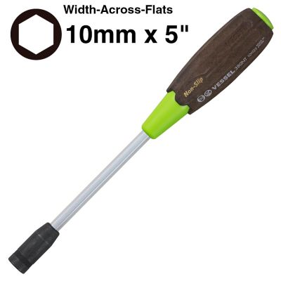 VESSEL 10mm Hex Wood-Composite Socket Screwdriver