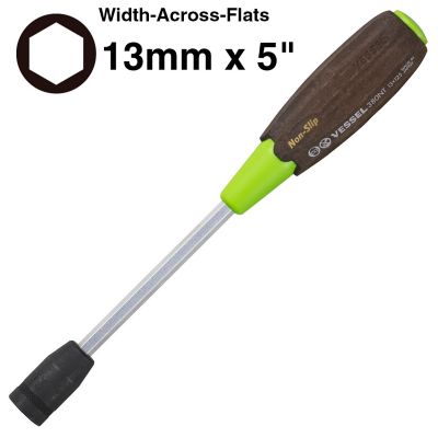 VESSEL 13mm Hex Wood-Composite Socket Screwdriver